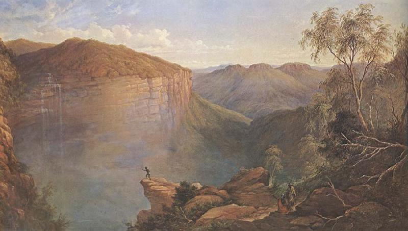 JH Carse THe Weatherboard Falls,Blue Mountains China oil painting art